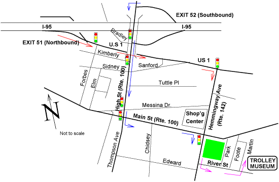 directions:map of East Haven